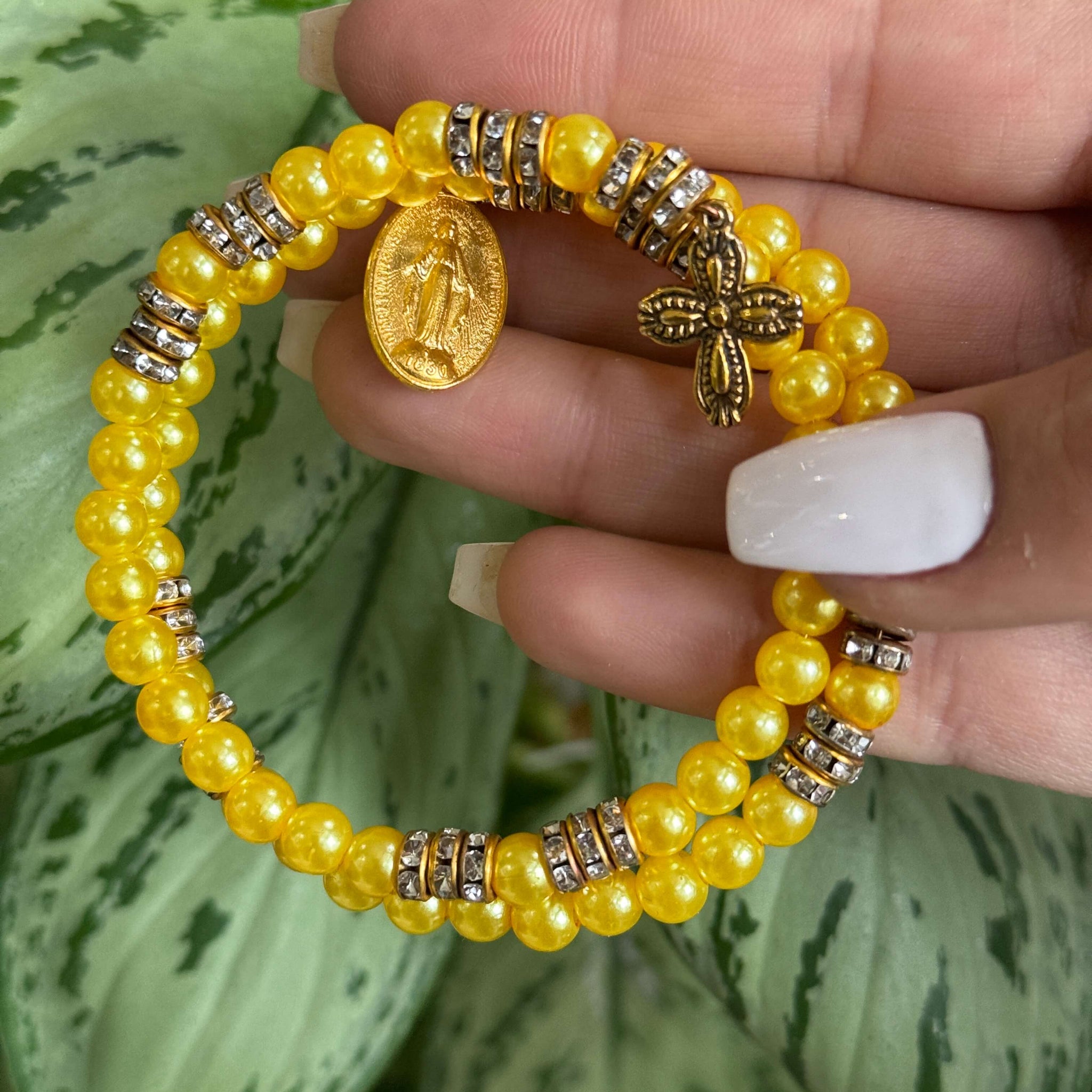 Rosary Bracelet Yellow & Gold