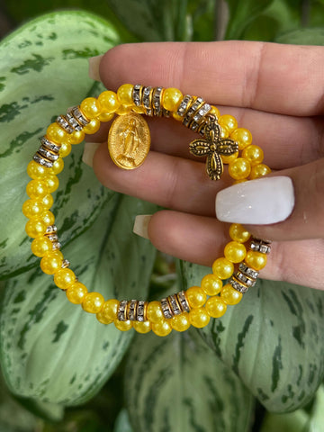 Rosary Bracelet Yellow & Gold